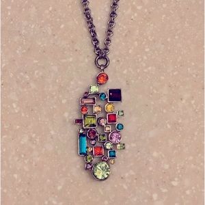 Patricia Locke multi colored jewel pendant necklace.